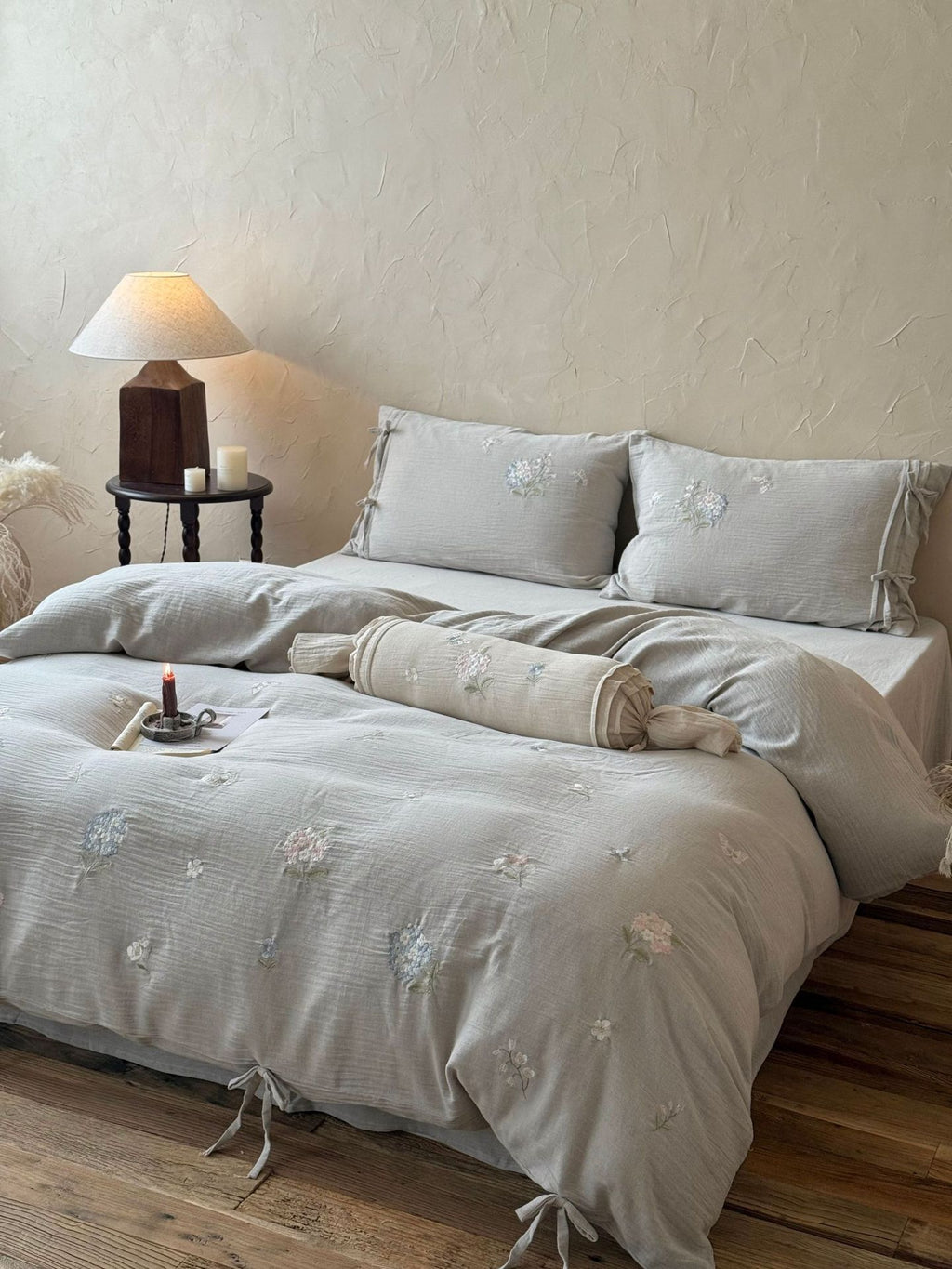 The Garden Room | Cotton–Hemp Embroidered Bed Linen