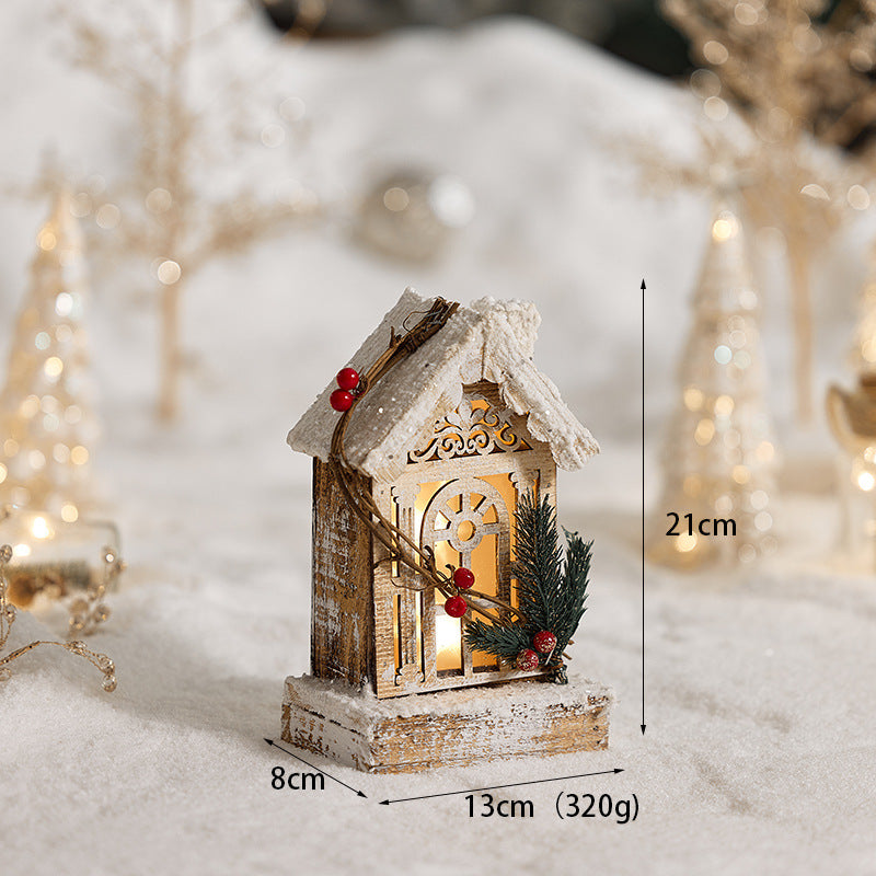Snowy Wooden Christmas Village – LED Light Set
