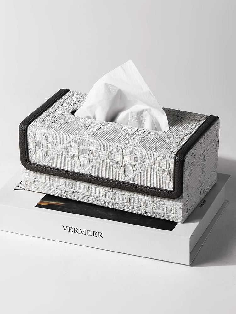 Éloise Woven Leather Tissue Case Berriscent