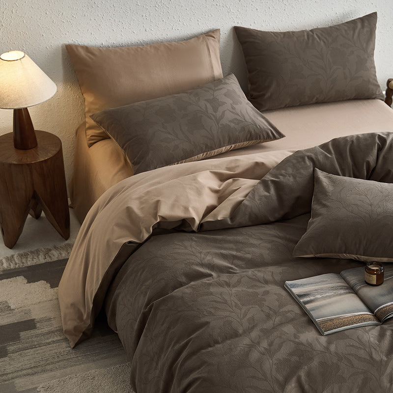Serene Loom Long-Staple Cotton Brushed Bedding Set Berriscent