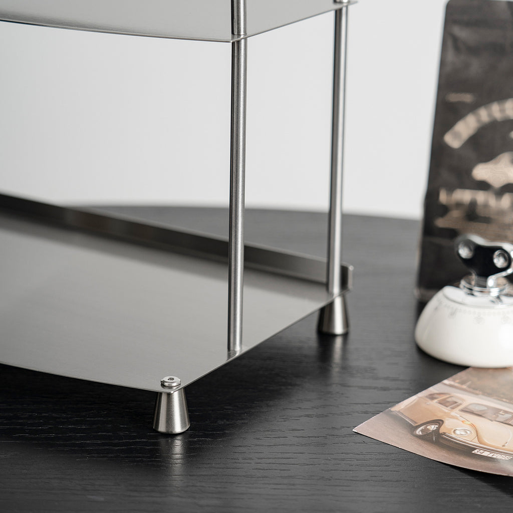 Stainless Steel Countertop Organizer – Two-Tier Design Berriscent