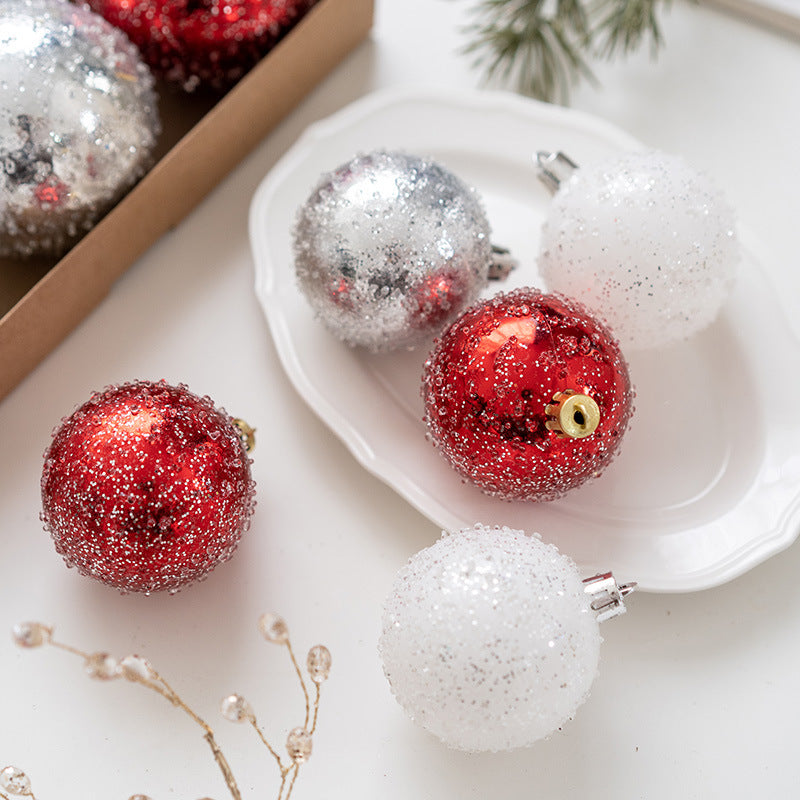 Luxurious Velvet & Glitter Christmas Ornaments Set