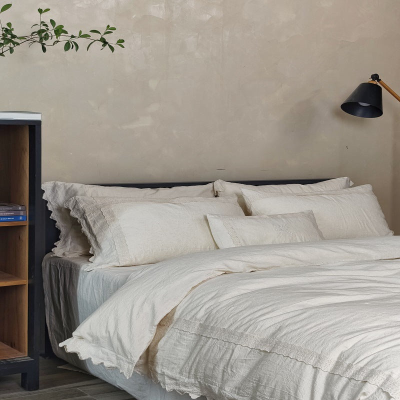 Linen Whisper Bedding Set (4-Piece Set)Berriscent