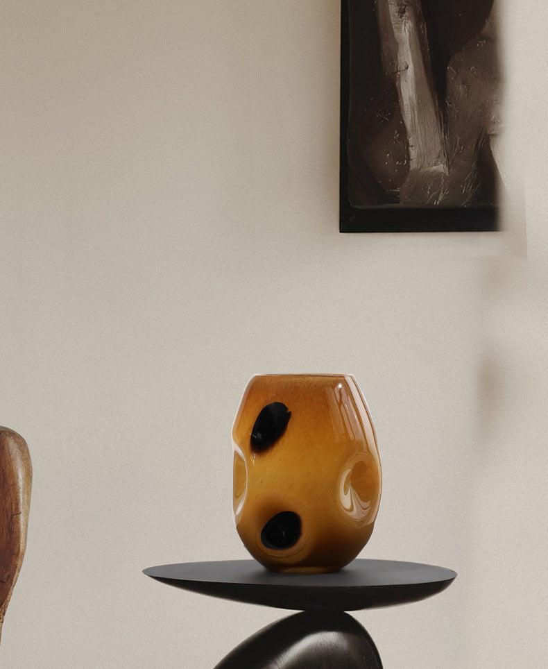 Amber Eclipse Art Glass Vase Berriscent