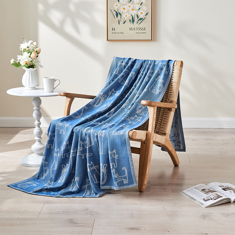 Miaou Comfort Throw – Playful Charm in Soft Jacquard Berriscent