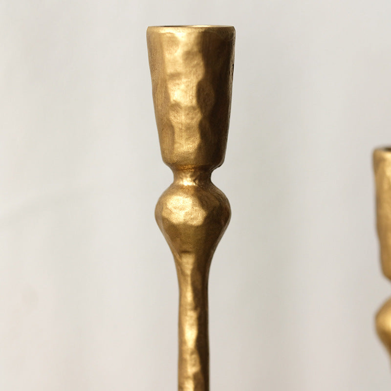 Aurora Cast Iron Candle Holder Set – Handcrafted Golden Elegance Berriscent