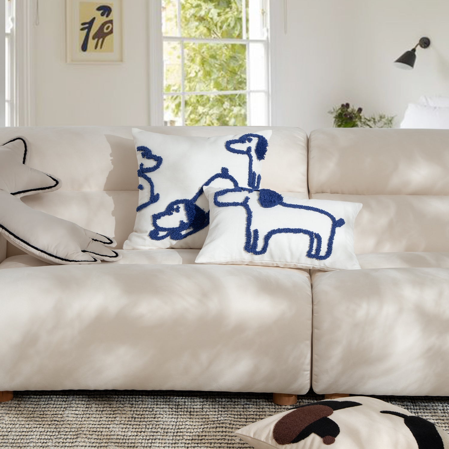 Dachshund Line Art Pillow Case Berriscent