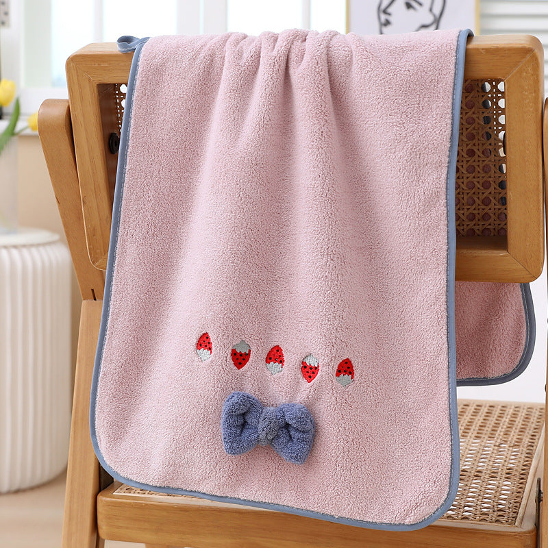 Strawberry Bow Comfort Towel Berriscent