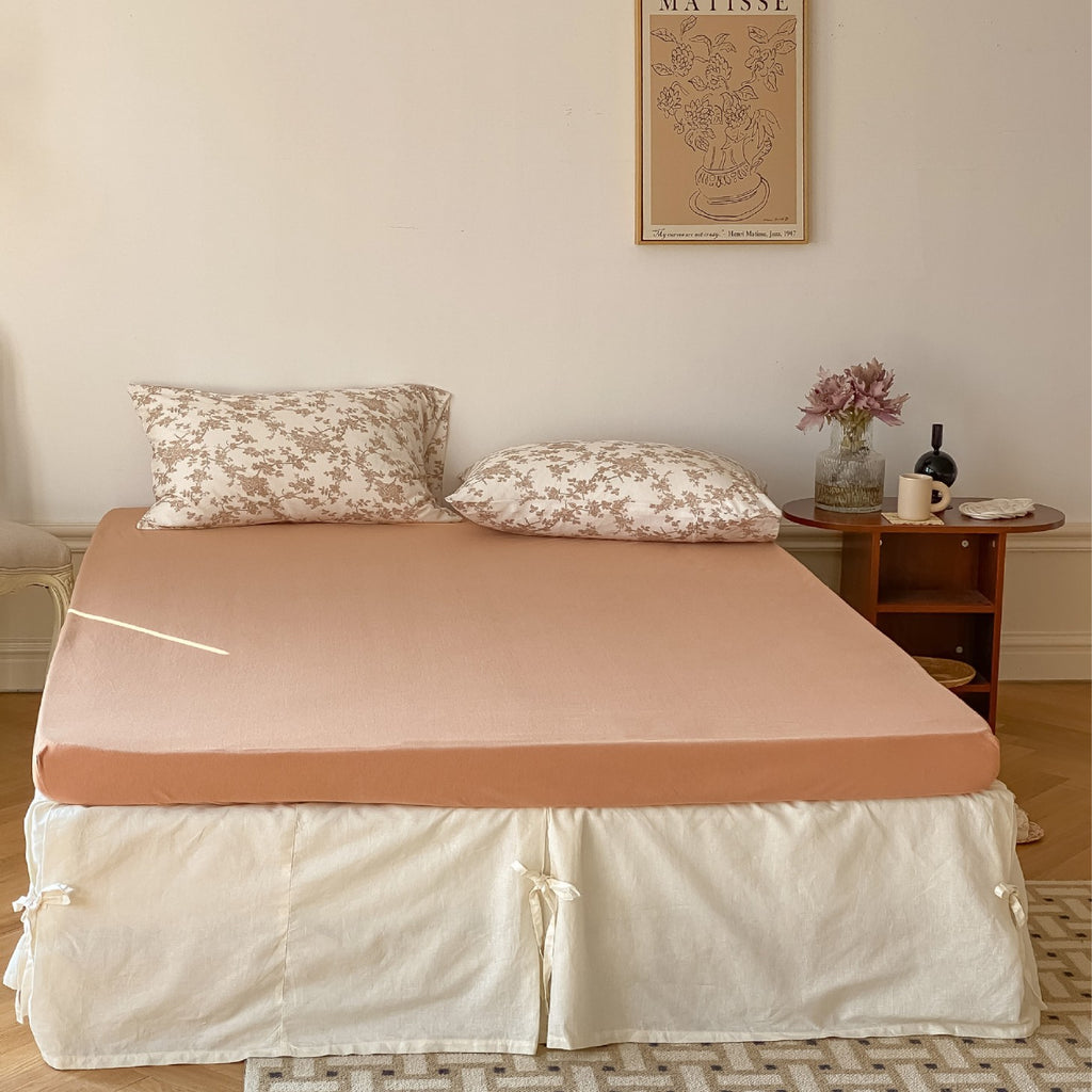Soft Botanical Cotton Bedding Set — Blush Sand Floral Berriscent