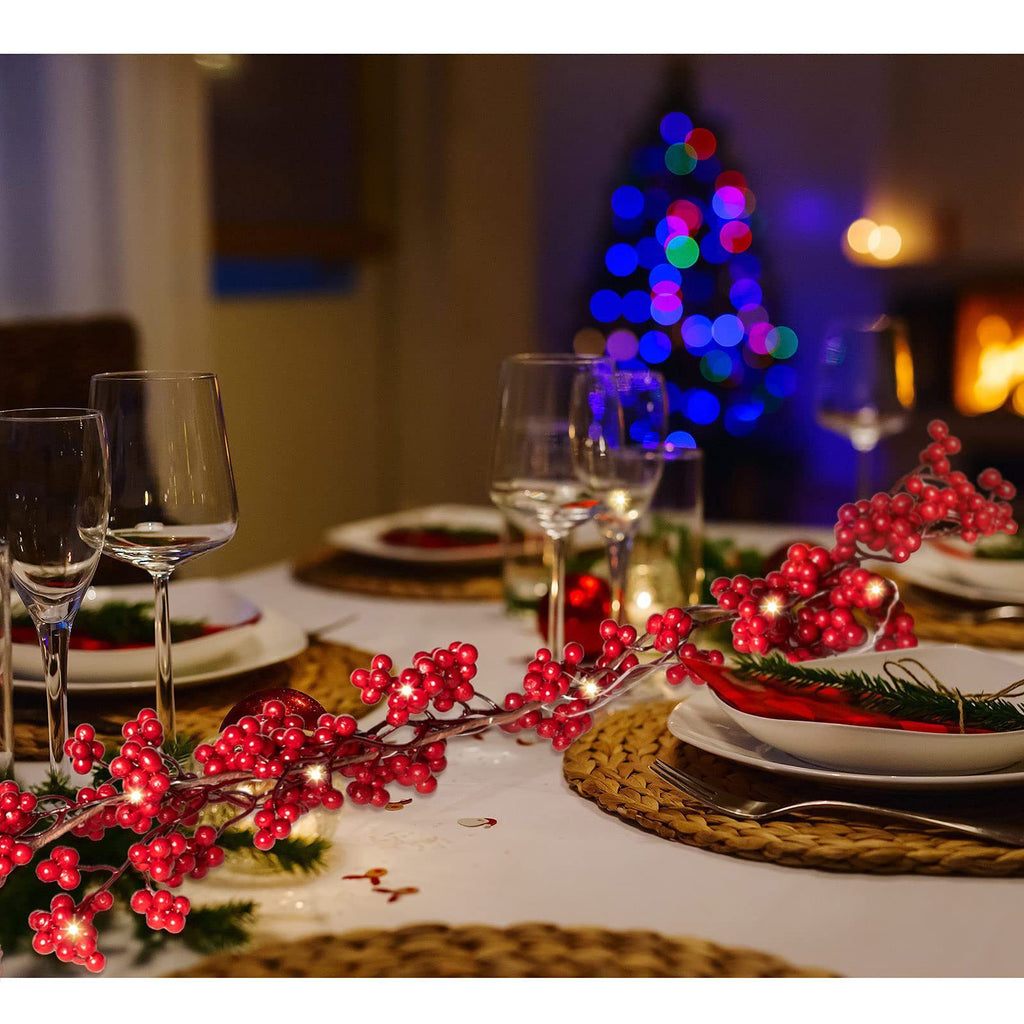 Red Berry Christmas Garland – 1.8 m Decorative Accent