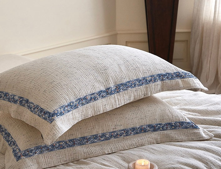 Atelier Jacquard Cotton & Linen Bedding Set Berriscent