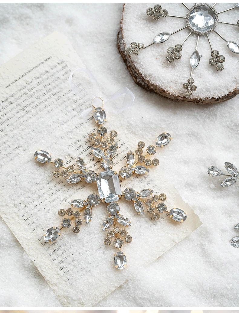 Crystal Snowflake Christmas Ornaments