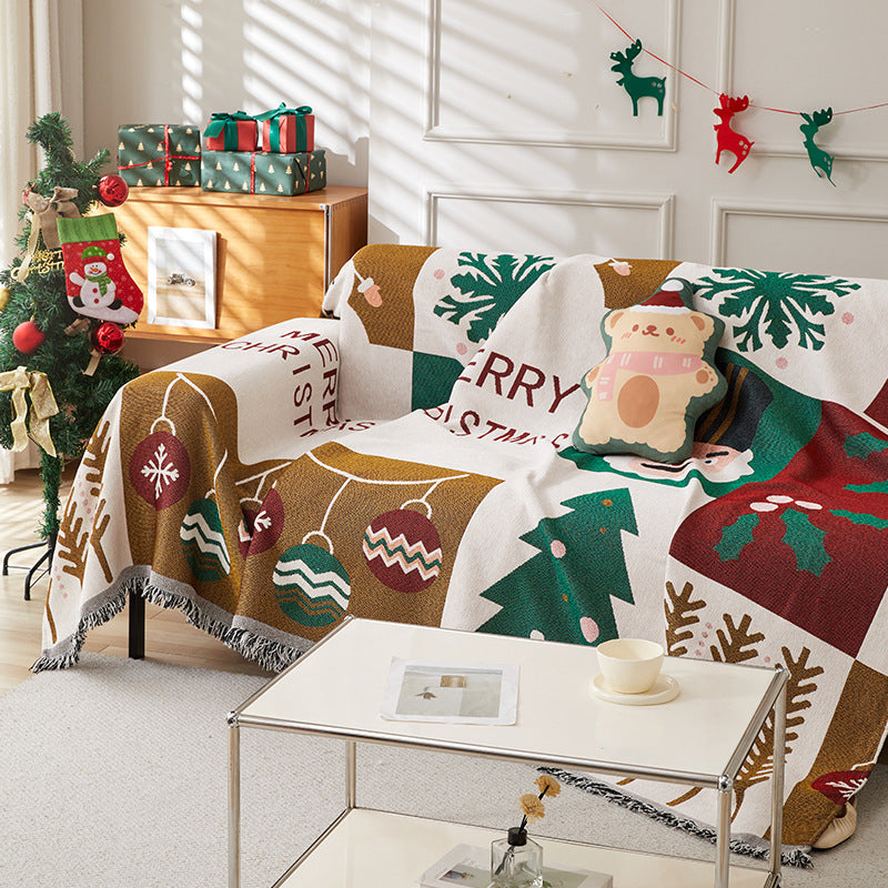 Christmas Patchwork Throw Blanket Berriscent