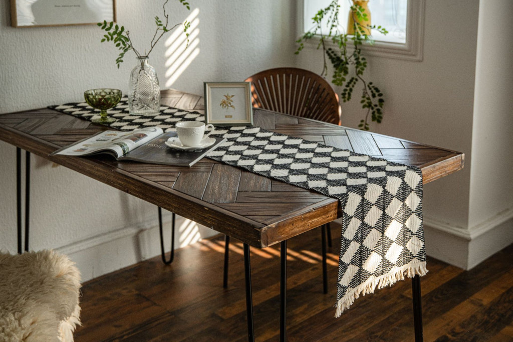 The Harlequin Path | Cotton Linen Blend Table Runner