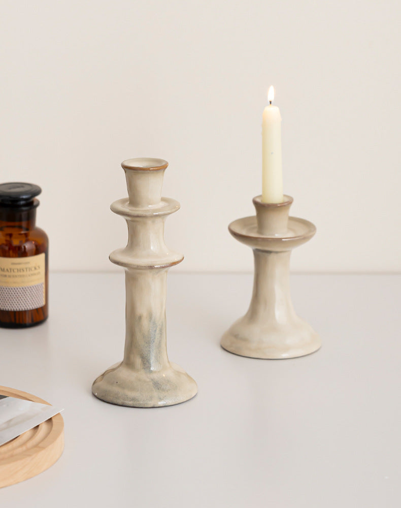 Sculpted Harmony Ceramic Candle Holder Berriscent