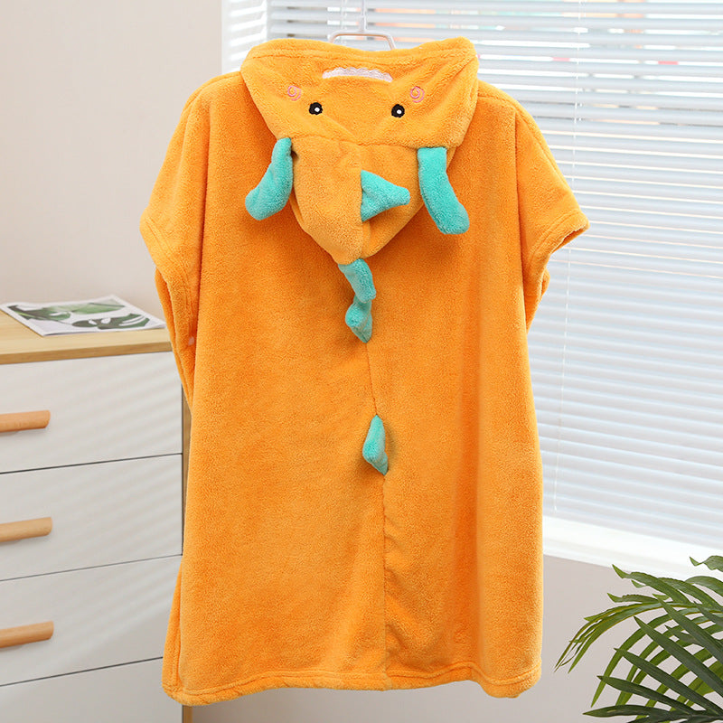Dino Snuggle Hooded Towel Poncho Berriscent