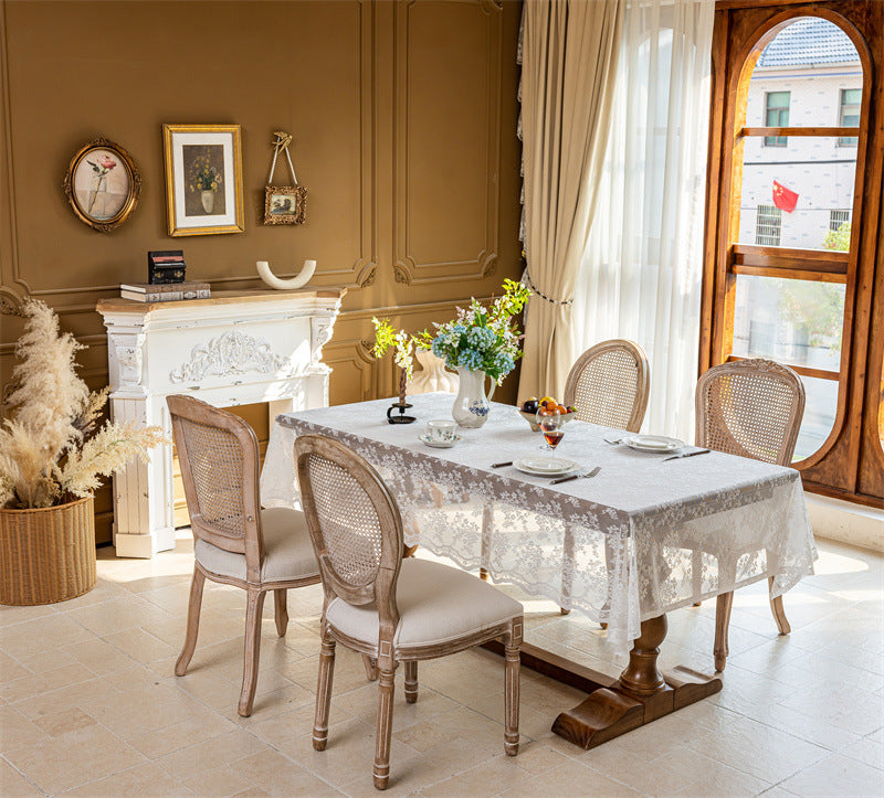 Ethereal Bloom Lace Tablecloth Berriscent