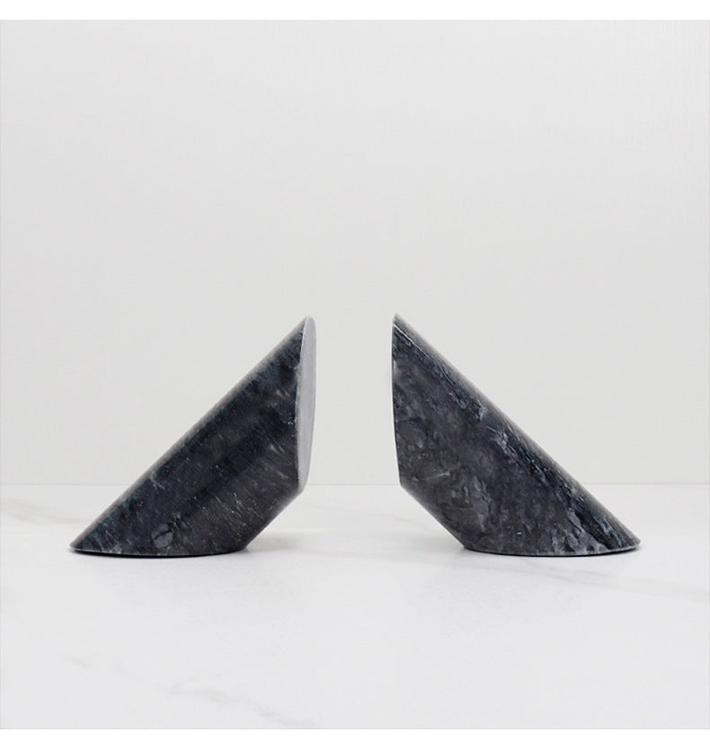 Geometric Marble Bookends Berriscent