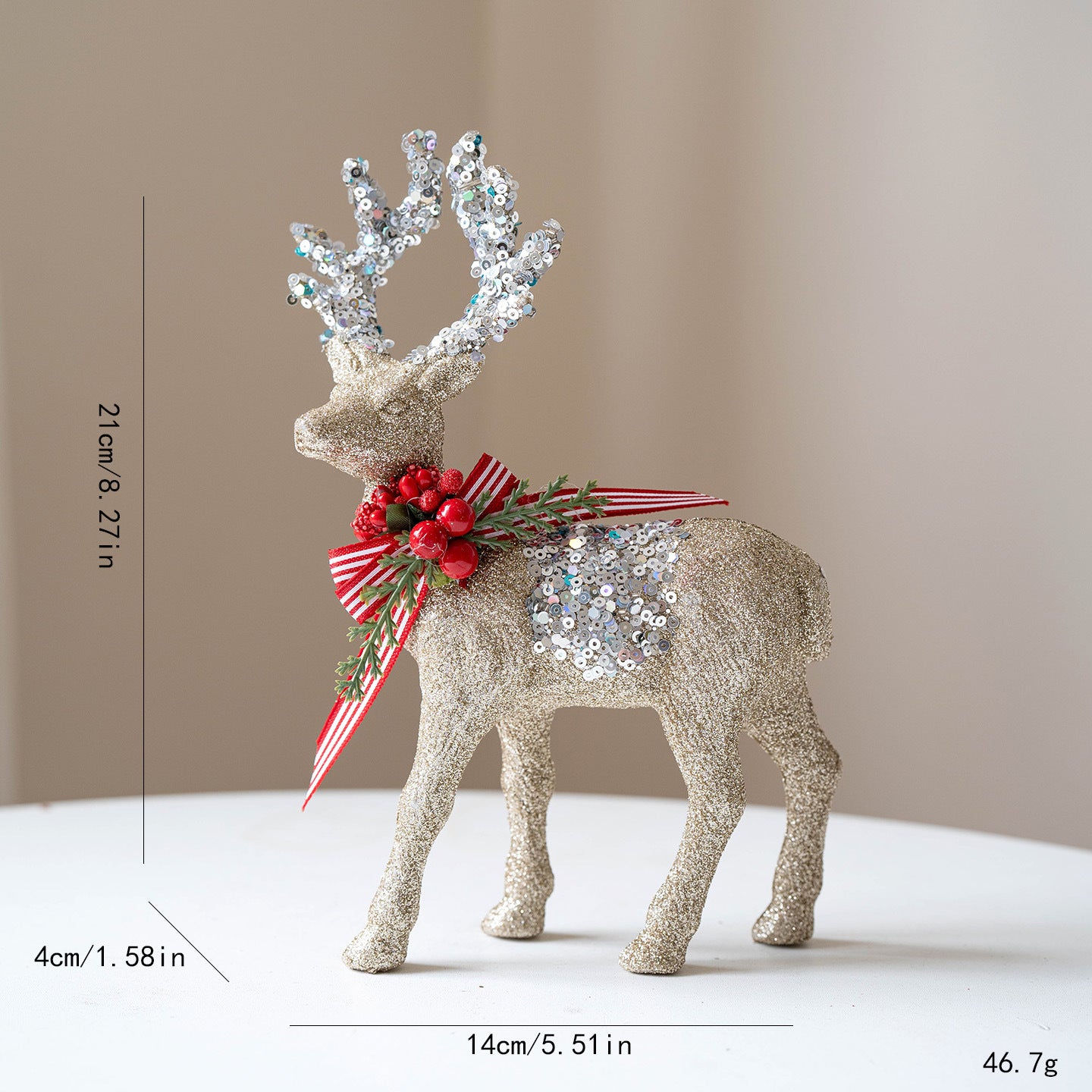 Luxury Christmas Deer Figurine Collection – Velvet & Glitter Pairs