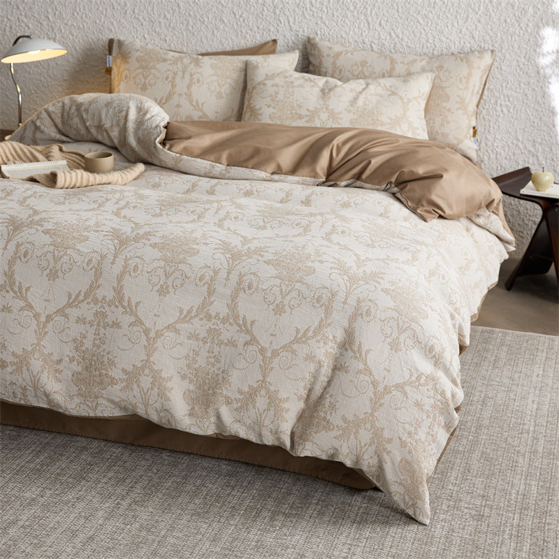 The Vellum Scroll | Sculpted Triple-Weave Bed Linen