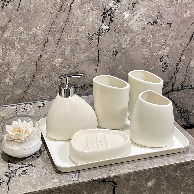 Pure Arc Deluxe Ceramic Bathroom Set

