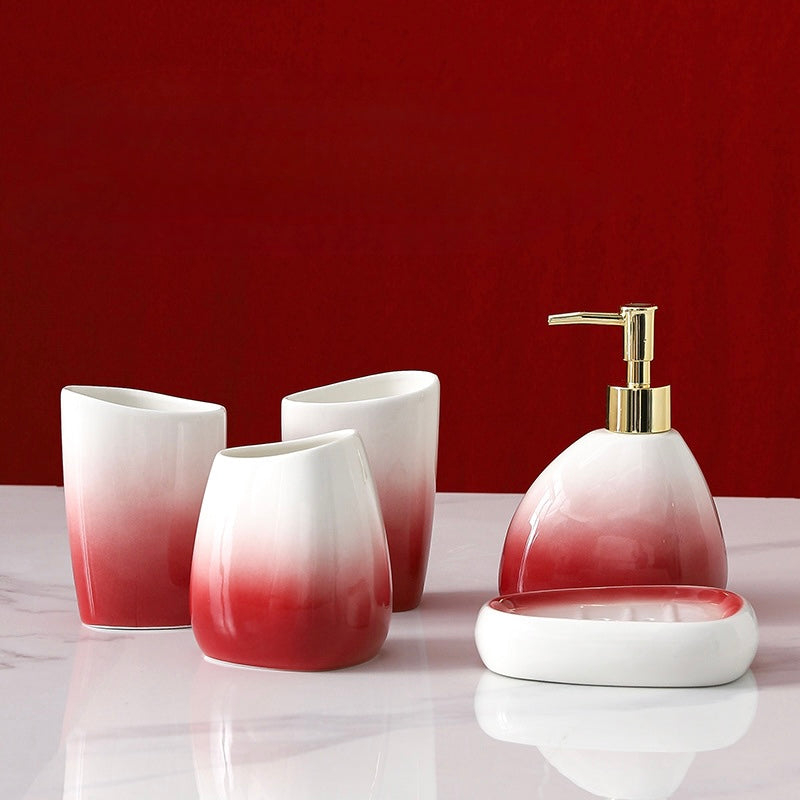 Crimson Fade Ceramic Bathroom Collection Berriscent