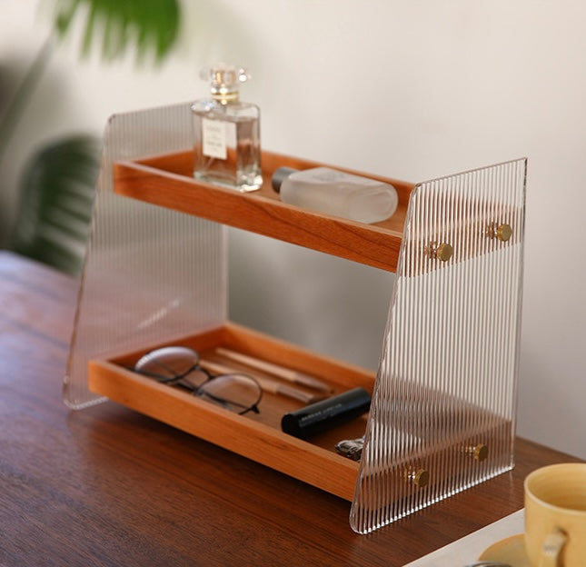 Lumière Tiered Acrylic & Wood Organizer Berriscent