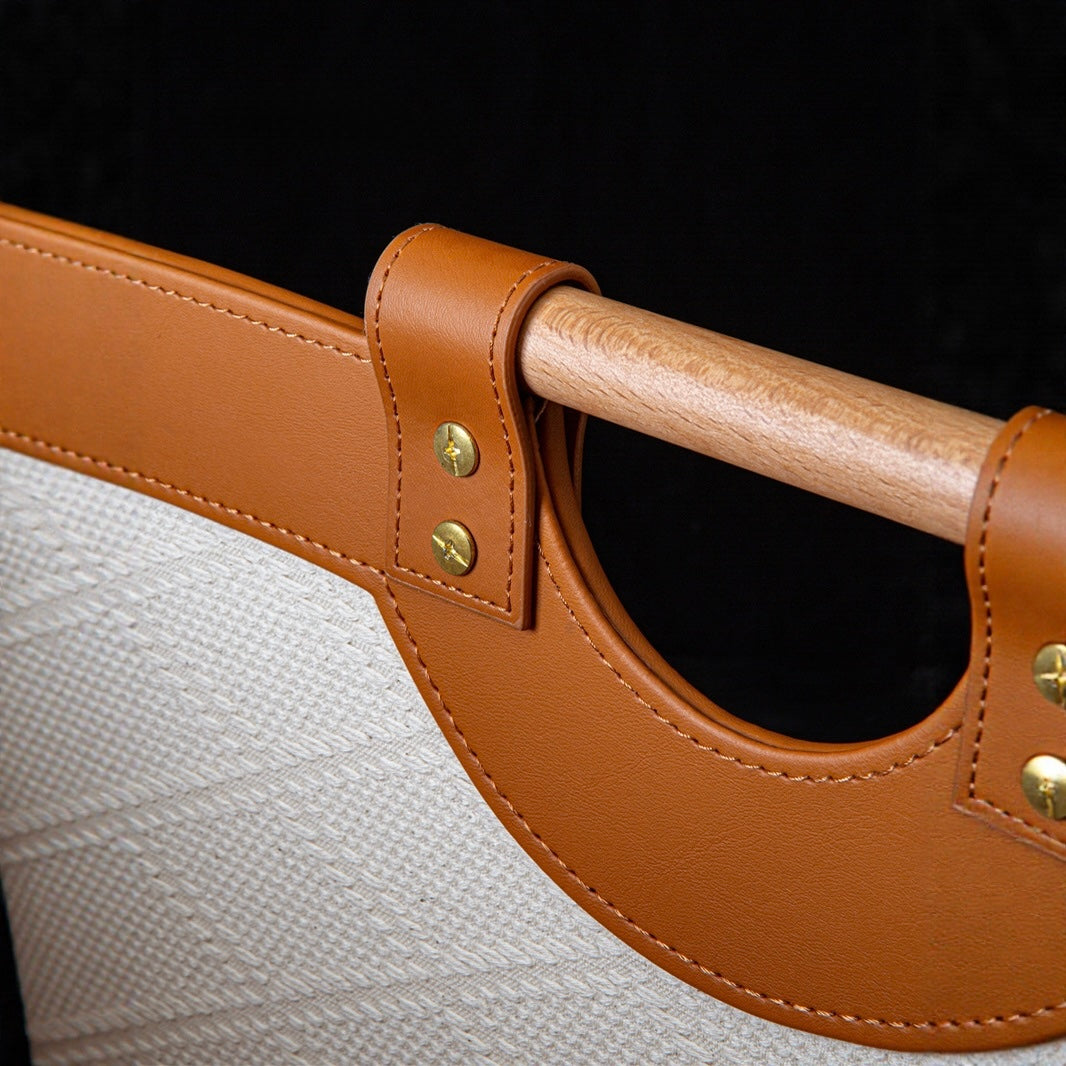 Heritage Leather & Oak Carry Basket Berriscent