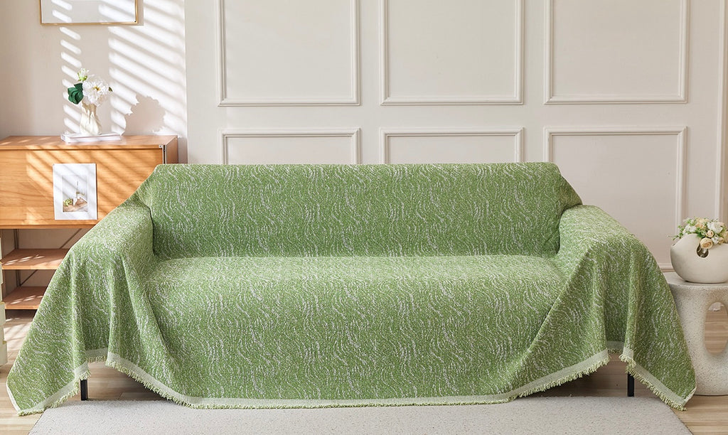 Woven Wave Chenille Sofa Cover Berriscent