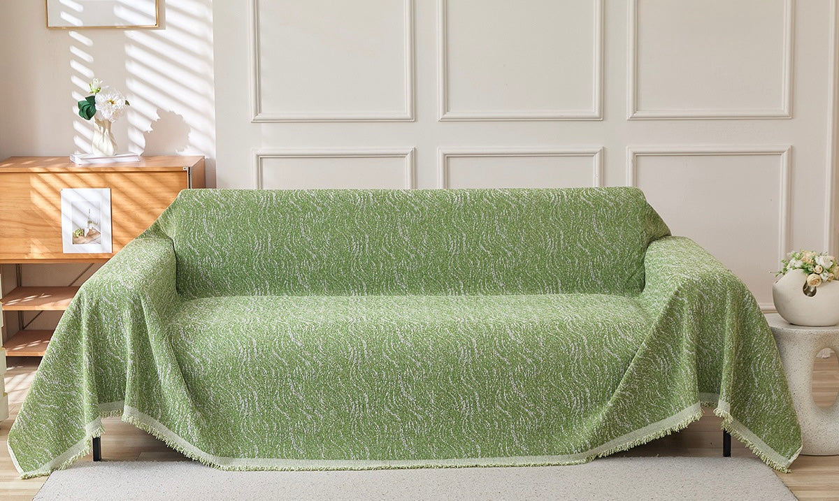 Woven Wave Chenille Sofa Cover Berriscent