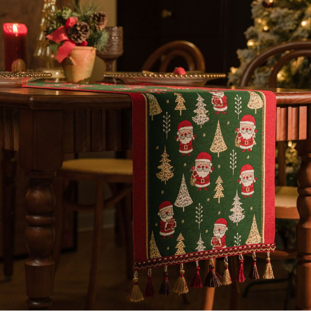 Nordic Noel Embroidered Christmas Table Runner Berriscent
