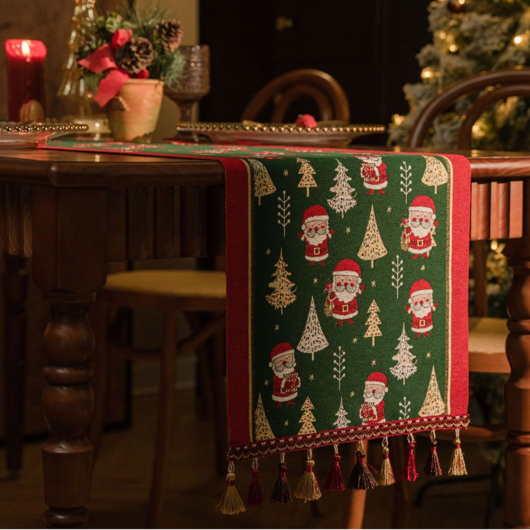 Nordic Noel Embroidered Christmas Table Runner Berriscent