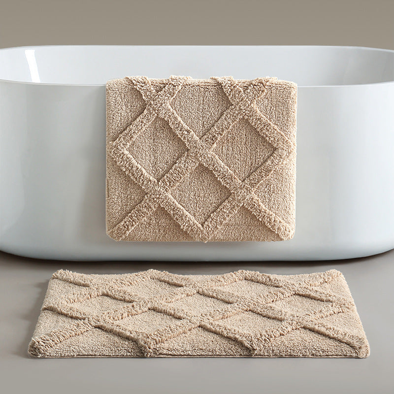 Diamond Weave Pure Cotton Bath Mat Berriscent