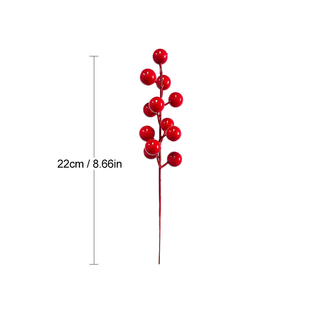 Festive Artificial Red Berry Stems Berriscent