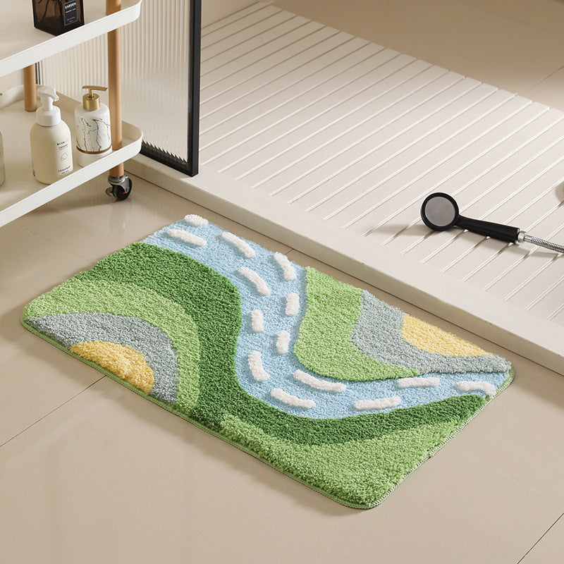 Abstract Tufted Bath Mat Berriscent