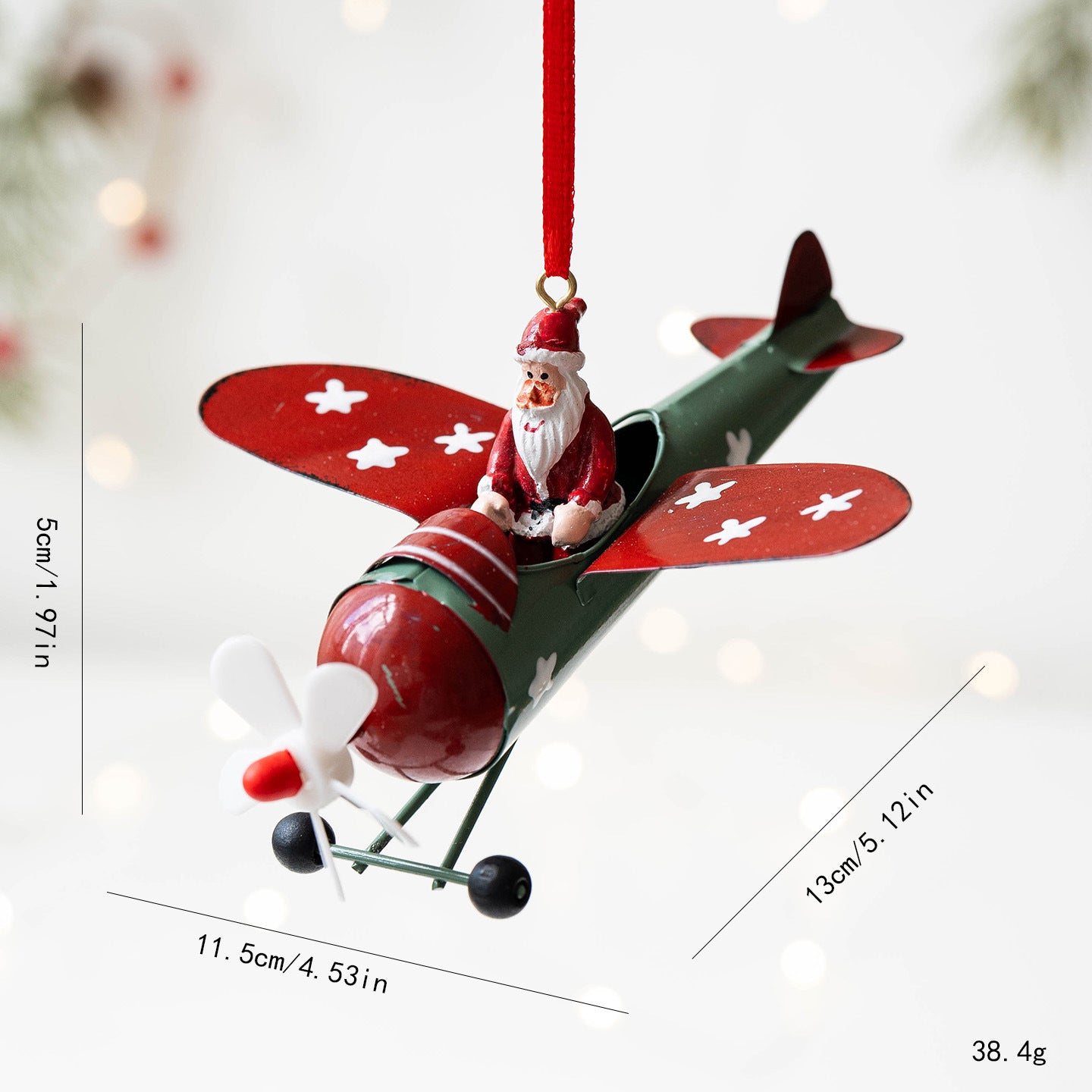 Flying Christmas Legends – Santa, Snowman & Reindeer Plane Ornaments Collection Berriscent