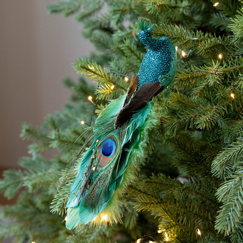 Christmas Luxury Bird & Peacock Ornament Collection