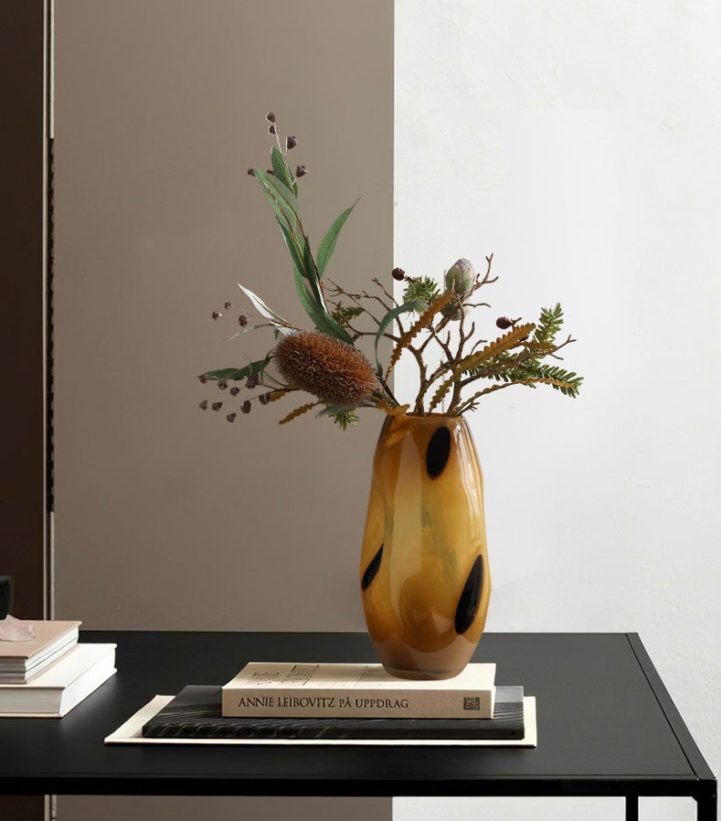 Amber Eclipse Art Glass Vase Berriscent