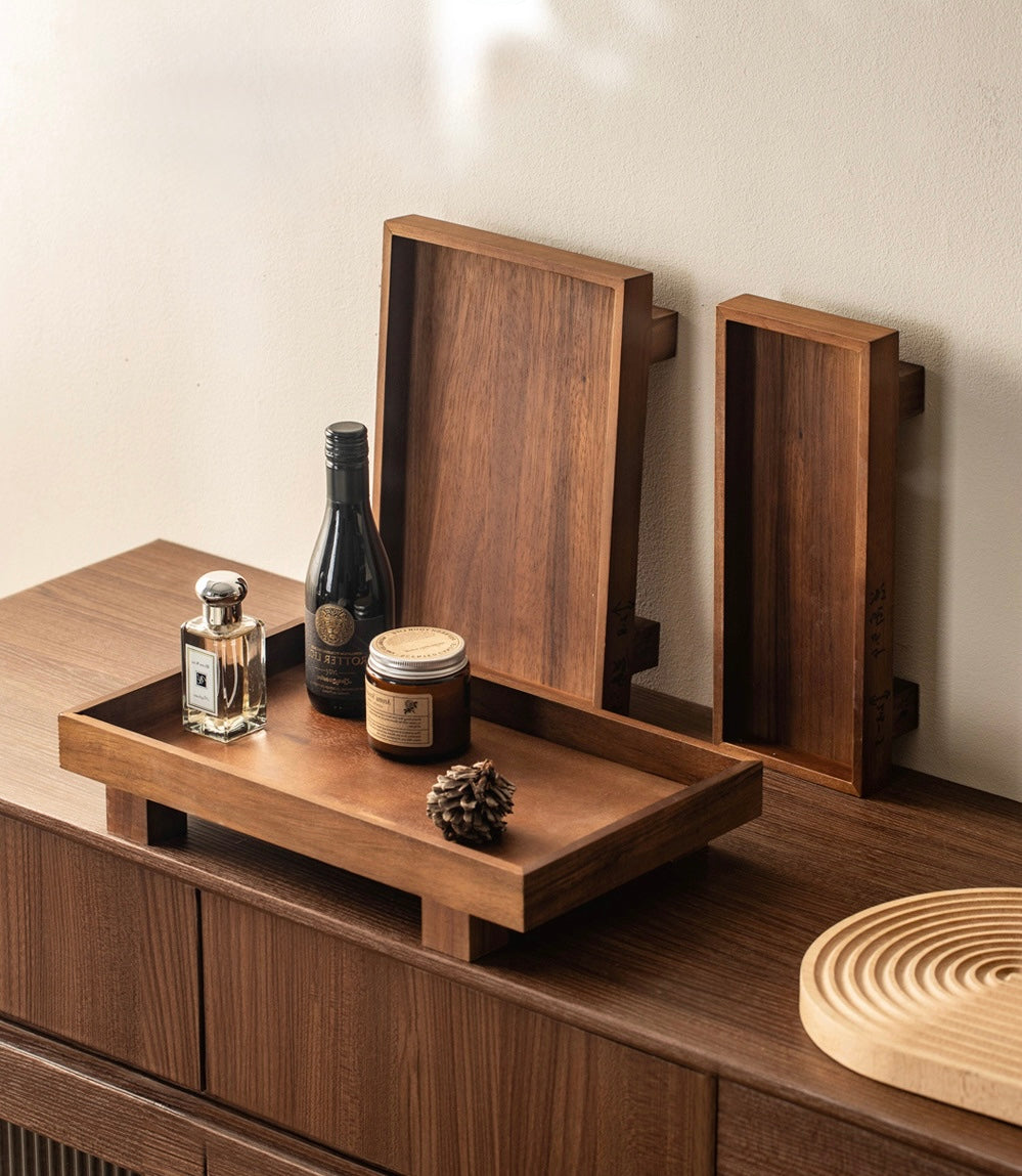 Solid Walnut Elevated Display Tray Berriscent