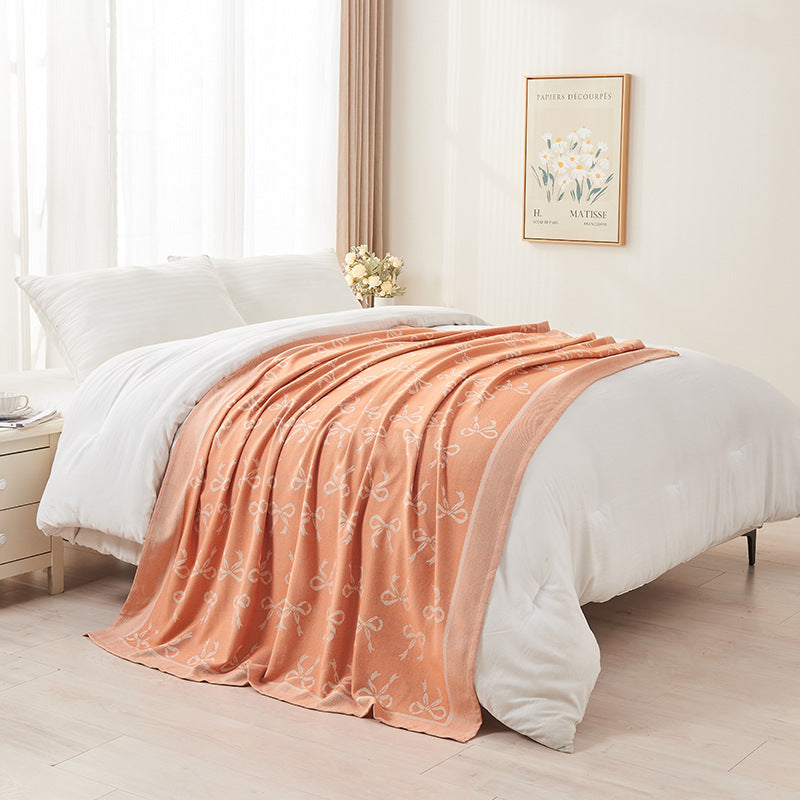 Belle Noeud Throw – Graceful Softness with Bow Motif Berriscent
