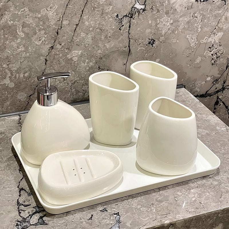 Pure Arc Deluxe Ceramic Bathroom Set
