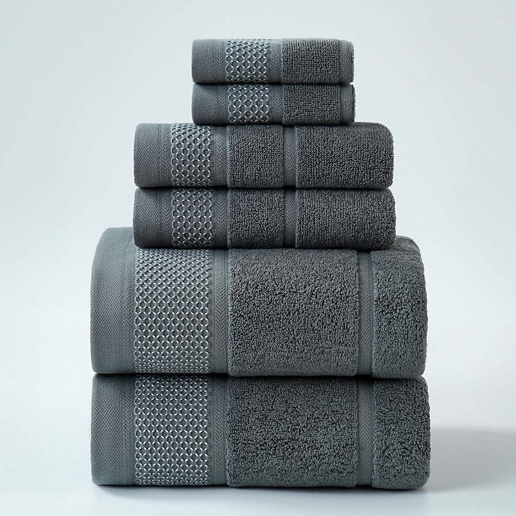 Ethereal Weave Towel Set – 6 Pieces, 100% Cotton Berriscent