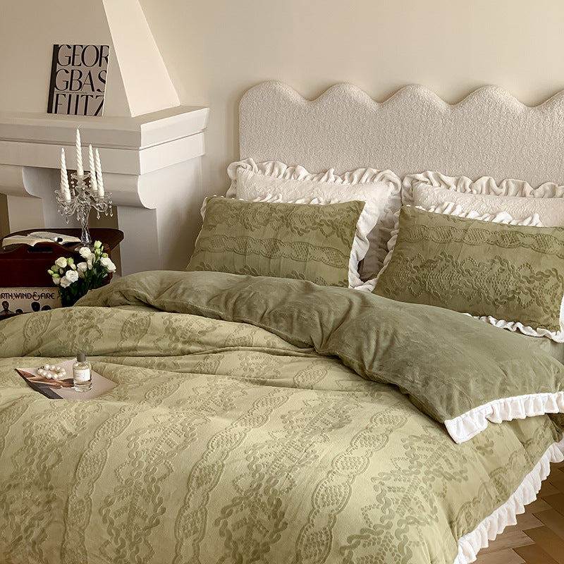 Sage Château Bedding Set (4-Piece) Berriscent