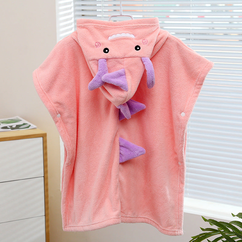Dino Snuggle Hooded Towel Poncho Berriscent