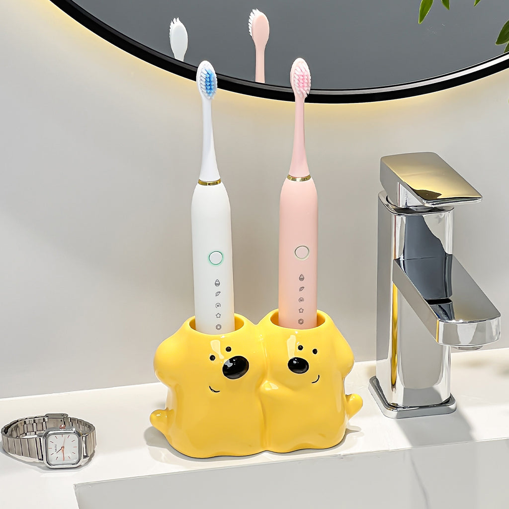 Twin Paws Ceramic Toothbrush Holder Berriscent