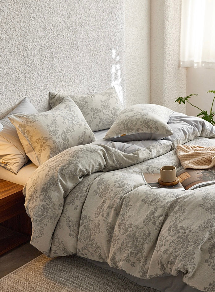 The Rose Garden | 40s Double-Jacquard Cotton Bed Linen
