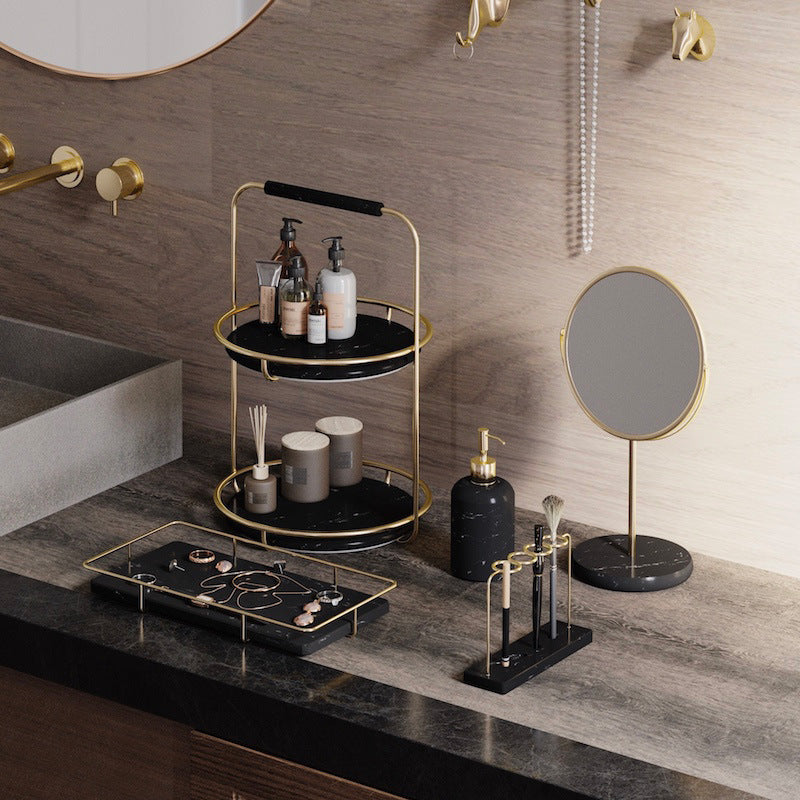 Aurelia Marble Two-Tier Organizer Berriscent