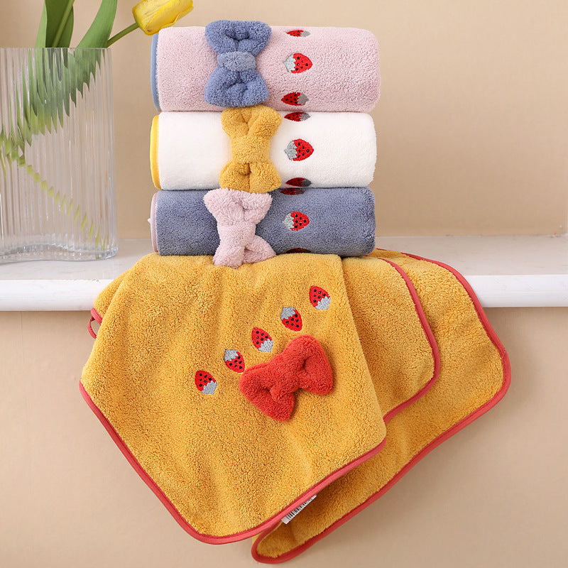 Strawberry Bow Comfort Towel Berriscent