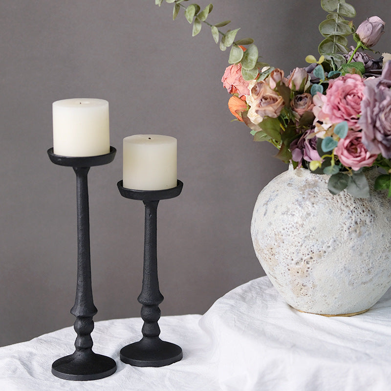 Minimalist Wrought Iron Candle Holder Set (2 pcs) Berriscent