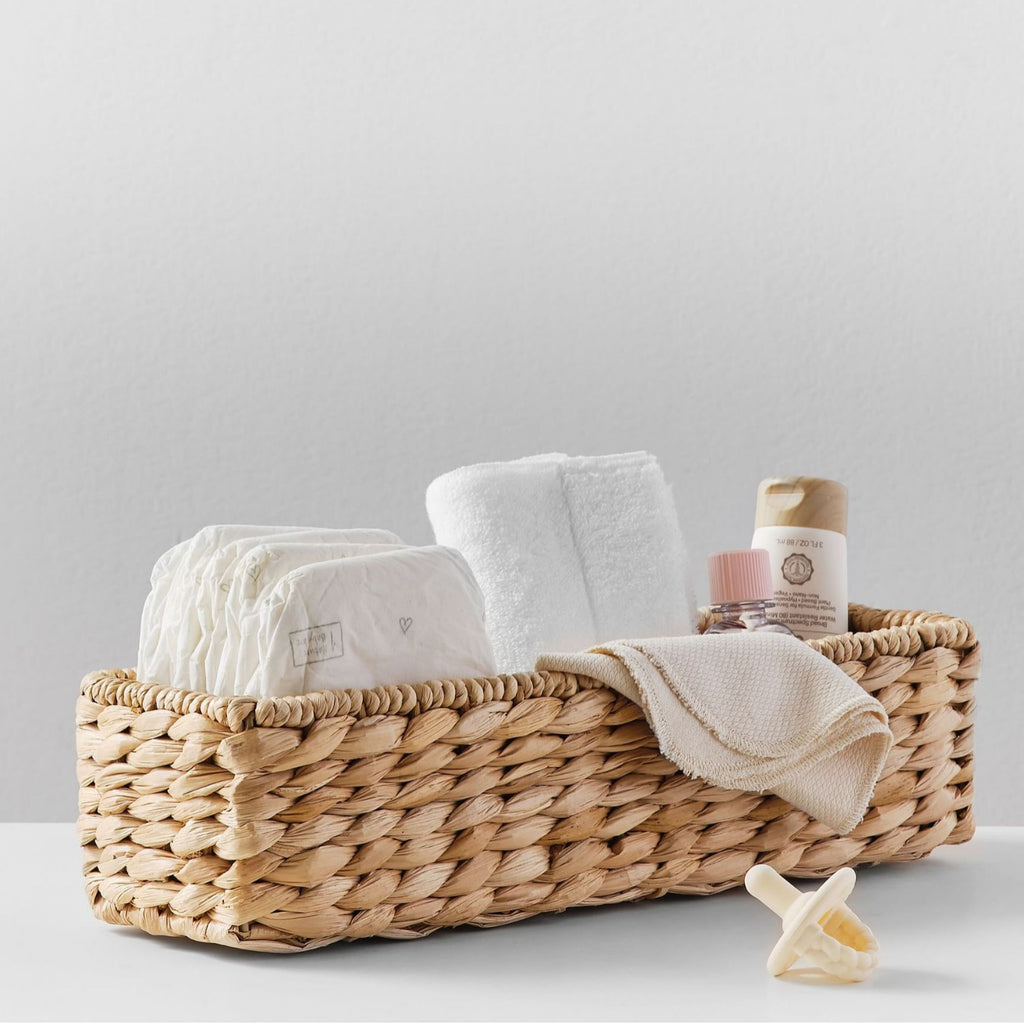 Handwoven Water Hyacinth Storage Basket Berriscent